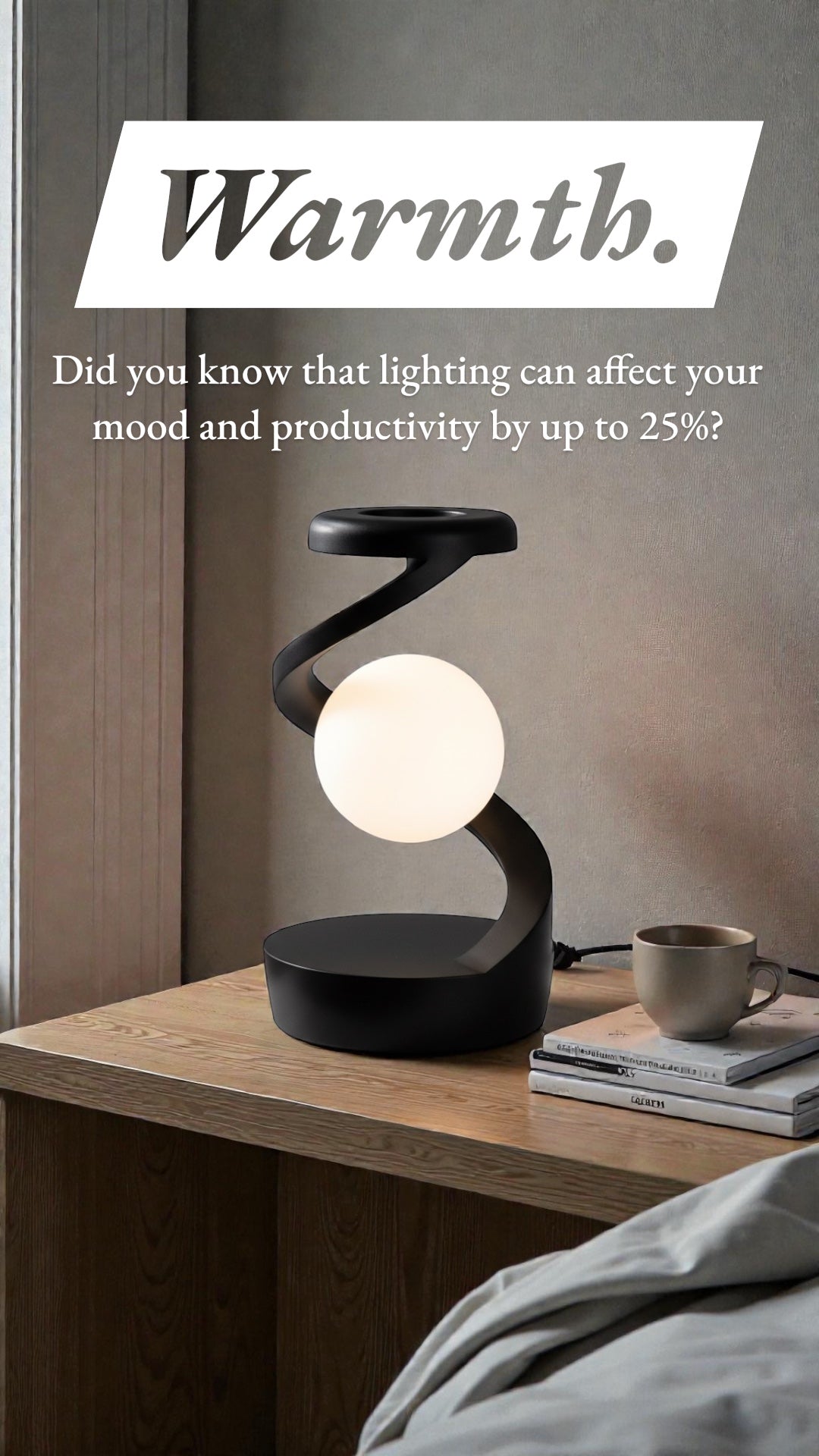 Creative Table Lamp with Built in Phone Charger.