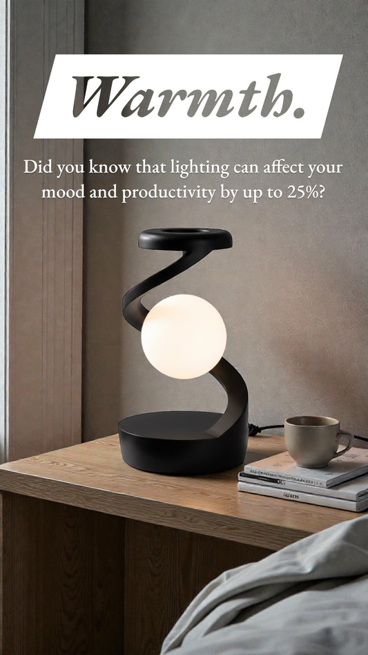 Creative Table Lamp with Built in Phone Charger.