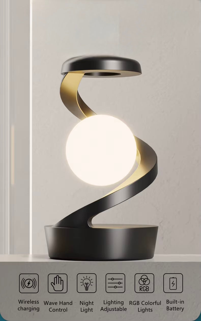 Creative Table Lamp with Built in Phone Charger.