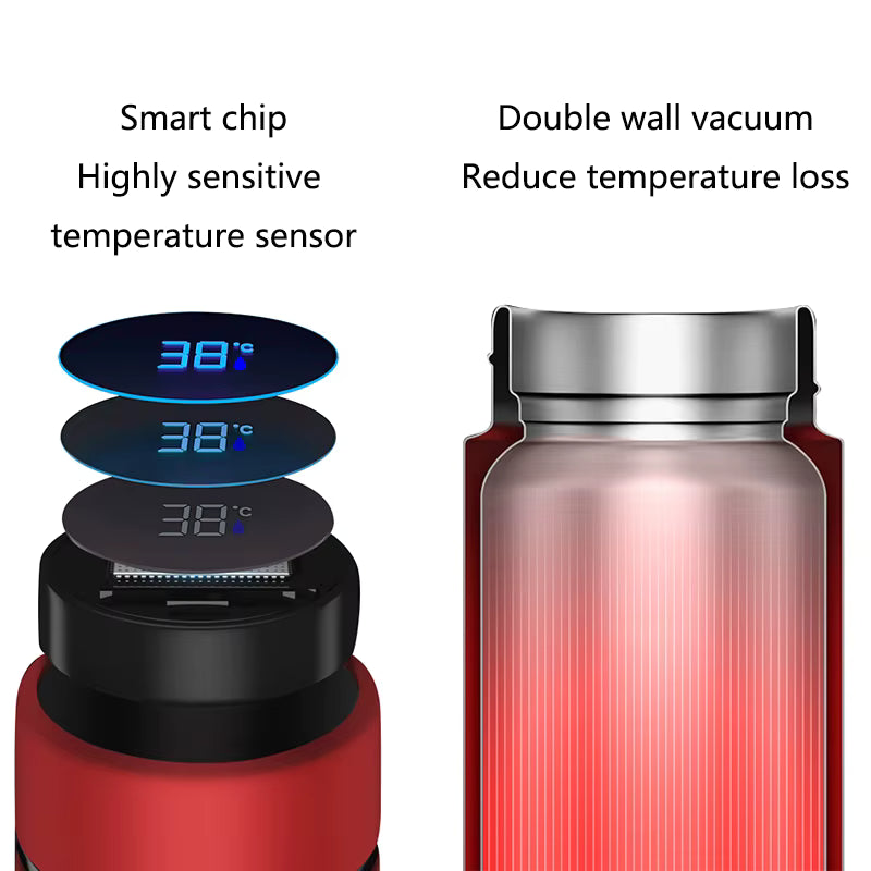 Stainless Steel Thermos Bottle with LED Temperature Display